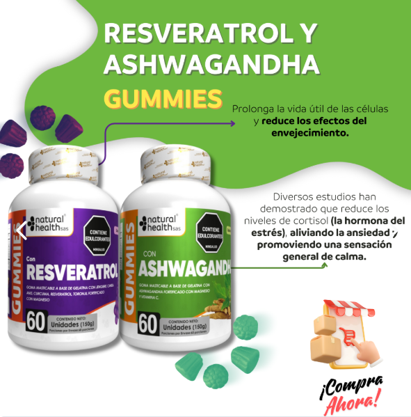 combo resveratrol y ashawagandha gomas